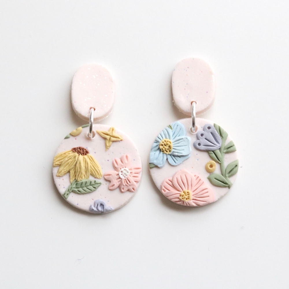 Polymer clay earring